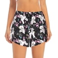 thumbnail image 4 of Lsque Cute Poodle Dog Printed Women's Running Shorts with Liner Pockets,Elastic Quick Dry Workout Athletic Gym Yoga Shorts,Womens High Waist Shorts-Small, 4 of 9