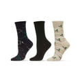thumbnail image 3 of MeMoi Ducks Bamboo Blend Crew 3 Pair Pack - Womens - Female, 9-11, Crockery, 3 of 4