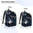 thumbnail image 4 of Daiia Space Vintage Canvas Backpack for Men and Women ,Hiking Backpack,Travel Laptop Bag for School,Large Capacity Backpack, 4 of 8