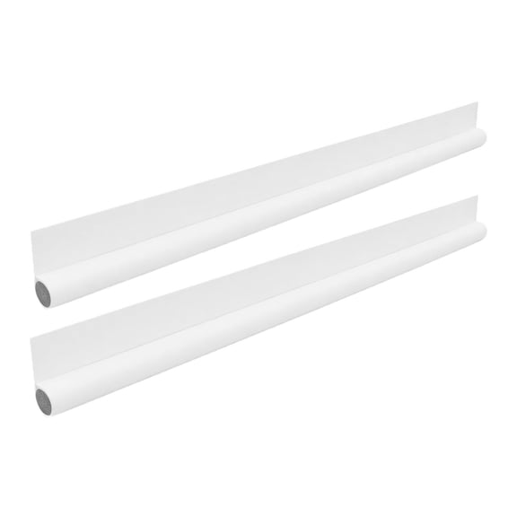 Door Draft Stopper Bottom One Sided Door Draft Blockers, 35" Cuttable Under Door Draft Blocker Insulator Door Sweep Weather Stripping Soundproof, Fits for Interior/Exterior Doors, 2 Pack, White