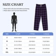 thumbnail image 4 of Vsdgher Purple Black Plaid Print Mens Pajama Pants Sleep & Lounge Pants, PJ Bottoms With elastic waistb and Pockets, 4 of 5