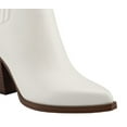 thumbnail image 2 of Marc Fisher Women's Matter Block Heel Booties Shoes White Size 9.5M, 2 of 3