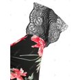 thumbnail image 3 of Camiseta Panel Encaje Estampado Floral Tamaño Plus Rosegal Camisetas tallas grandes, 3 of 5