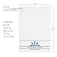 thumbnail image 3 of VHC Brands Sawyer Mill Windmill Blade Graphic/Print Muslin Cotton Farmhouse Tabletop Fabric Loop Stenciled Kitchen Towel, Denim Blue, 3 of 6