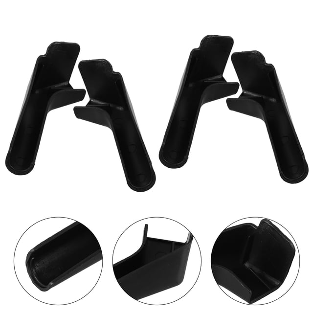 OULII 4pcs Rv Gutter Spouts Gutter Outlet Black Plastic Prevent Leakage for RV Roofs