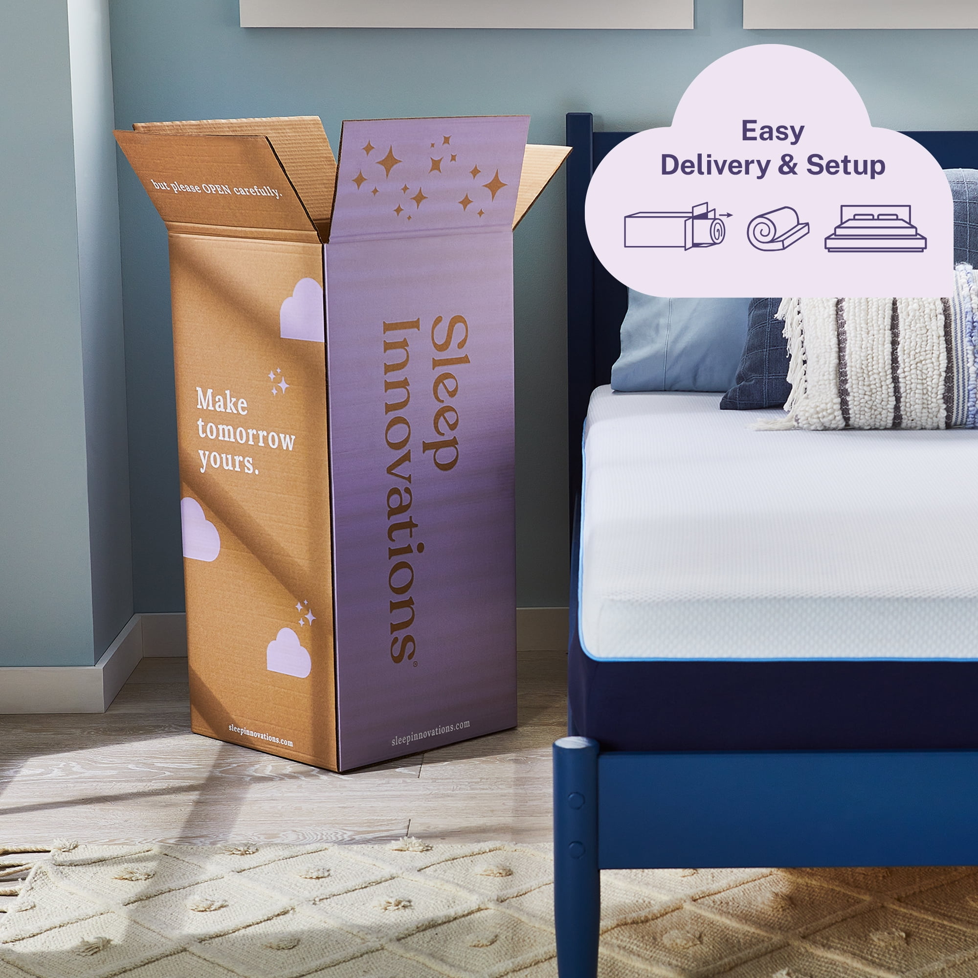 Sleep Innovations Marley Cooling Gel Memory Foam Mattress, 12-Inches, King