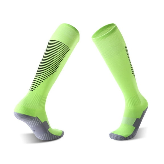 TELOLY Soccer Socks,High-Elastic Cuff Grip Socks Soccer,Comfort Moisture-Wicking Football Socks for Kids and Youth,Green