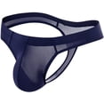 thumbnail image 4 of JOCKMAIL 4PCS/Pack Mens Thongs Underwear JockStrap Mens Bikini Underwear G-string for Men Ice Silk Underwear, 4 of 7