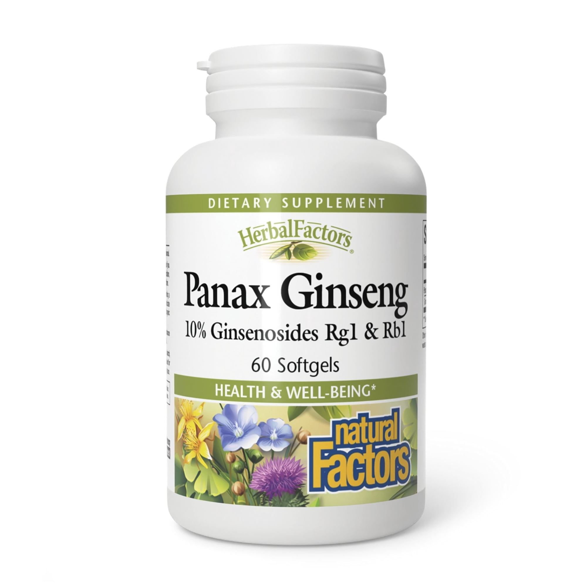 Natural Factors HerbalFactors, Panax Ginseng, Promotes Resistance to Everyday Stress and a Healthy Well-Being, 60 Softgels