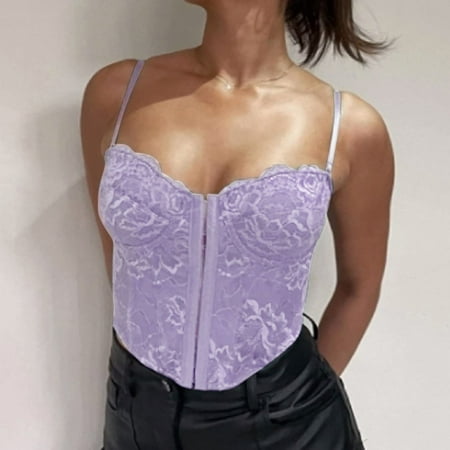 

Women s New Vest Wrapped Chest Lace Solid Color Detachable Strap Bra Top