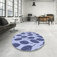 thumbnail image 4 of Ahgly Company Tapis d'Intérieur Ronds Transitionnels Lavables à la Machine, Violet Pervenche Profond, 7 Pieds Rond, 4 of 7