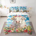 thumbnail image 2 of Castle Fairy Teens Women Men Highland Cow 7-Piece Bedding Comforter Set,Chic Flowers King Bedding Sets,Farmhouse Animal Ultra Soft Bed Sheets,Breathable Home Decor, 2 of 8