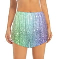thumbnail image 4 of Lsque Beautiful Glitter Printed Women's Running Shorts with Liner Pockets,Elastic Quick Dry Workout Athletic Gym Yoga Shorts,Womens High Waist Shorts-Small, 4 of 9