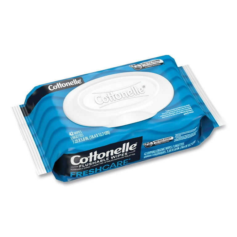 Fresh Care Flushable Cleansing Cloths, 1-Ply, 3.75 x 5.5, White, 42/Pack Fresh Care Flushable Cleansing Cloths, 1-Ply, 3.75 x 5.5, White, 42/Pack