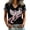 Black, variant on Breast Cancer Awareness Shirts For Women Pink Ribbon V-Neck Short Sleeve Tops Angel Wing Pink Ribbon Graphic Breast Cancer Survivor Print Support Tee