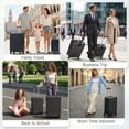 thumbnail image 3 of Luggage Sets 4 Piece Carry on Luggage with Spinner Wheels Hardshell Durable Suitcase with TSA Lock 14 20 24 28 inch Black, 3 of 8