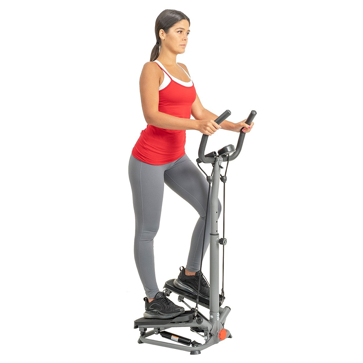 Stair Stepper Exercise Equipment Fitness Machine W/Handle Bar Bands &LCD Monitor 