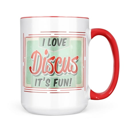 

Neonblond I Love Discus Vintage design Mug gift for Coffee Tea lovers