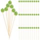 thumbnail image 1 of 100pcs Bamboo Skewers Appetizer Sticks Leaf Shaped Topper Bamboo Food Picks, 1 of 5