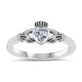 thumbnail image 5 of Sterling Silver  Cubic Zirconia Claddagh Ring, 5 of 9