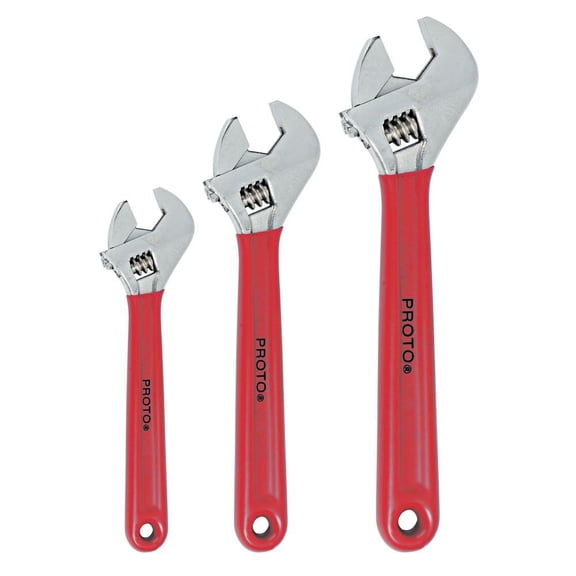Proto Cushion Grip Adjustable Wrench 3Pc