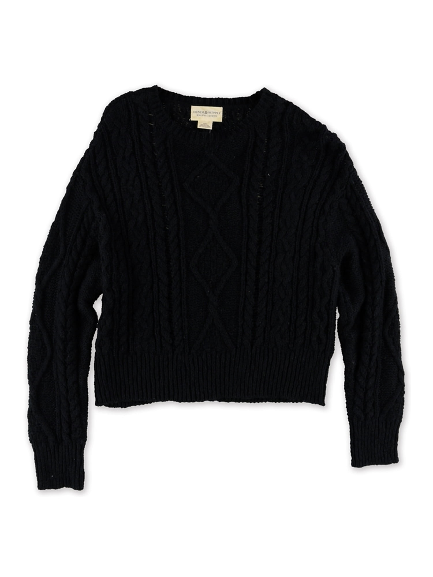 womens black cable knit cardigan