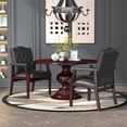 thumbnail image 6 of Maklaine Traditional Faux Leather Tufted Guest Chair in Black, 6 of 8
