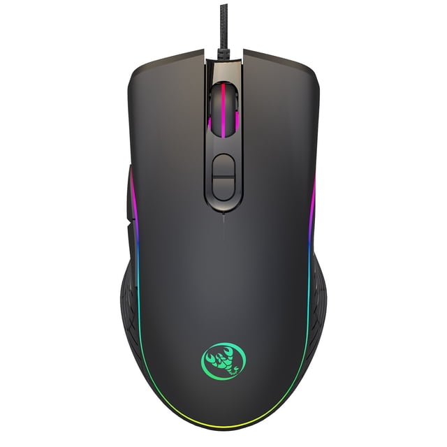 La Nouvelle Souris de Jeu Lumineuse RGB avec 4 Vitesses Réglables DPI Souris Filaire pour Bureau Ordinateur Portable Compatible avec Windows 2000 / XP / win7 / Win8 / Win10 Vista 32bit IOS Ou la Dernière version.