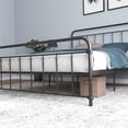thumbnail image 3 of DHP Winston Metal Platform Bed with Rustic Design and Curved Edge Queen in Black, 3 of 13