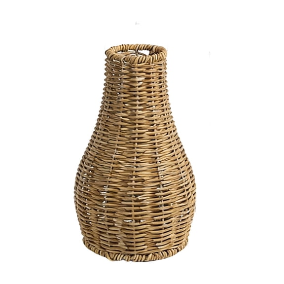 Hand Woven Natural Rattan Vase Rustic Decorative Vase For Dried Flowers And Pampas Grass Boho Home Accent For Living Room Entryway Table And Mantel