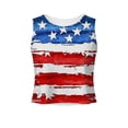 thumbnail image 4 of AGWOLF Women's Independence Day Tank Tops Plus Size Patriotic Red White and Blue Graphic Tees Cute Sleeveless T Shirts Camisole Soft Crew Neck Tanks Blue S, 4 of 6
