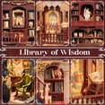 thumbnail image 4 of CUTEBEE Book Nook Kit - DIY Miniature House Kit for Adults, Teens, Booknook Dollhouse Tiny House Library Model Build Bookshelf Insert, Gifts for Family, Friends (Library of Wisdom), 4 of 7