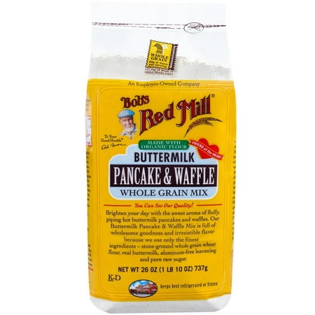 Bob's Red Mill, Buttermilk Pancake & Waffle, Whole Grain Mix, 26 oz (pack of