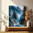 thumbnail image 6 of Snow Covered Christmas Trees Canvas Art, Farmhouse Winter Holiday Ready to Hang Wall Decor, 6 of 8
