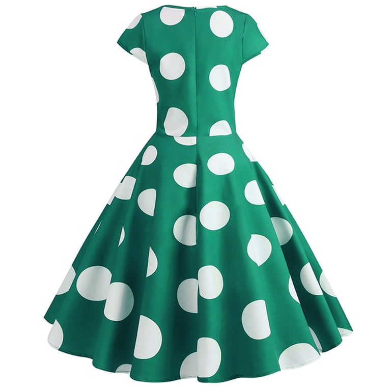 green emerald velvet dress Green Leafy Skater Dress - Botanical Summer Style - Size Xs