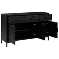 thumbnail image 2 of vidaXL Sideboard Black 110x35x70 cm Solid Pinewood, 2 of 5