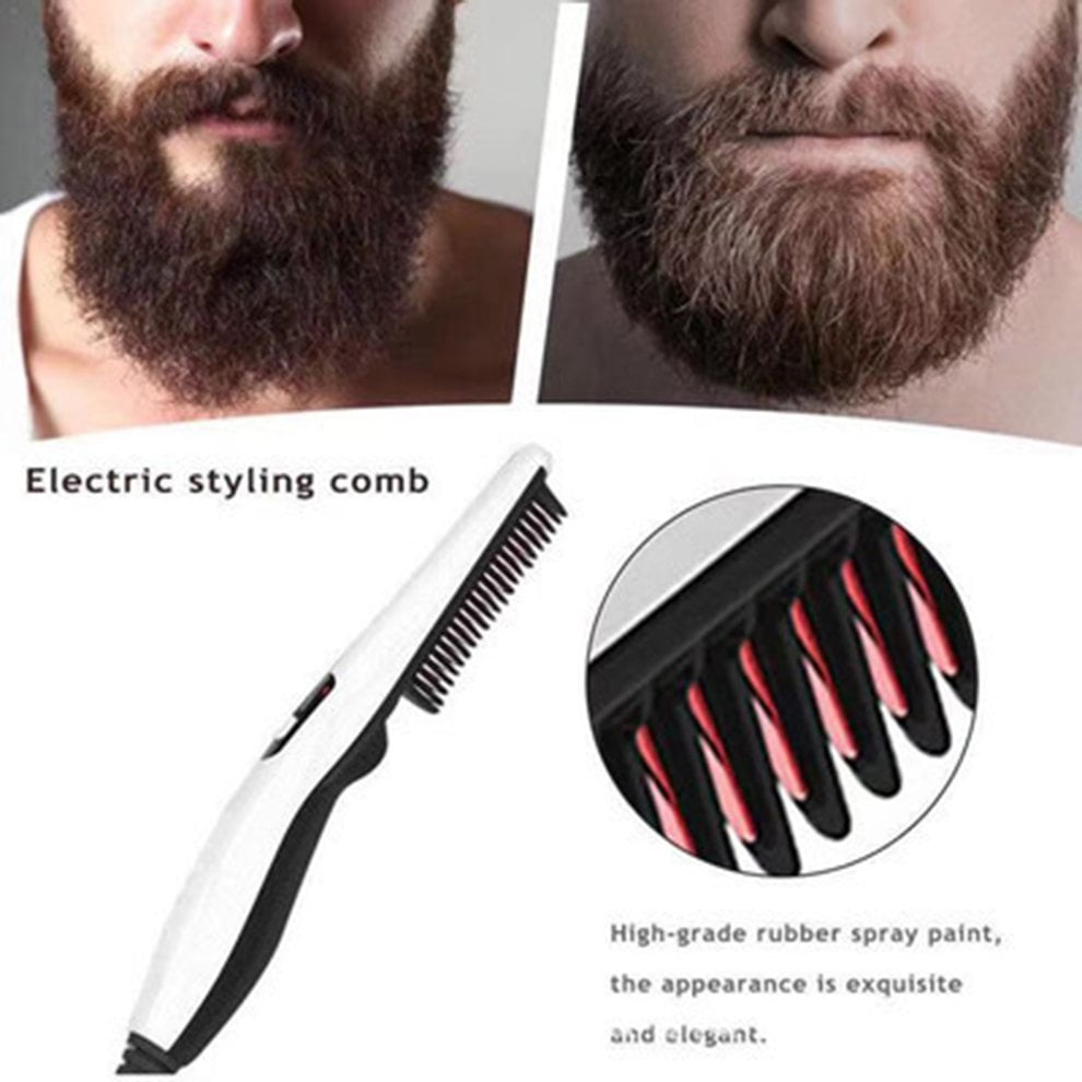 how to comb a beard straight