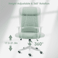 thumbnail image 4 of High Back Office Task Chair, Executive Swivel Computer Chair Comfy Mesh Desk Chair with Thick Padded Seat, Headrest and Movable Waist Cushion, 4 of 10