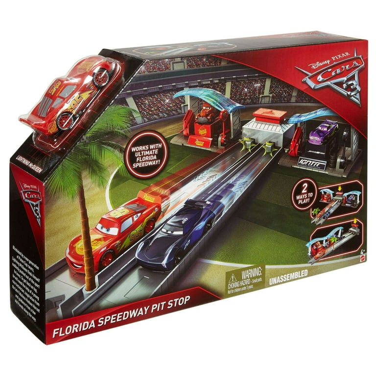 Disney Pixar Cars 3 Florida Speedway Pit Stop Playset Walmart