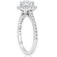 thumbnail image 2 of Pompeii 1 ct Round Diamond Halo Engagement Ring 14k White Gold ((G-H),SI(1)-SI(2)), 2 of 3