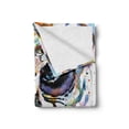 thumbnail image 2 of Sugar Skull Soft Flannel Fleece Throw Blanket, Halloween Girl Sugar Skull Makeup Watercolor Painting Style Creepy Look, Cozy Plush for Indoor and Outdoor Use, 60" x 80", Multicolor, by Ambesonne, 2 of 6
