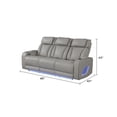 thumbnail image 3 of Fortuner Modern Style Recliner 3PC Livingroom Set Made with faux leather in Gray, 3 of 15