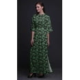 thumbnail image 4 of Bimba Rayon Leaf Leaves Printed WomenÃ¢â‚¬â„¢s Long MaxiÃ‚Â&nbsp;DressÃ‚Â&nbsp;Gown With Side Slit-Medium, 4 of 6