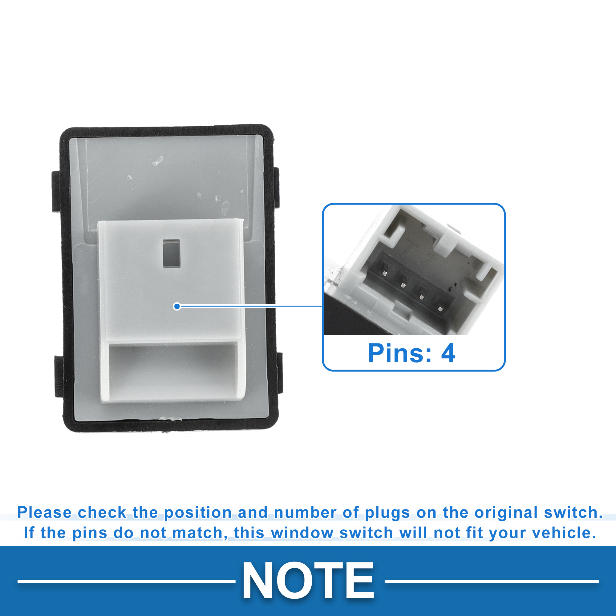 Unique Bargains Power Window Switch Passenger Side for Audi A4 A6 Black