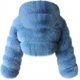 thumbnail image 2 of Faux Fur Coat Women With Hood Cropped Bubble Coats Fleece Short Warm Jackets Plus Size Winter Coats For Women, 2 of 4