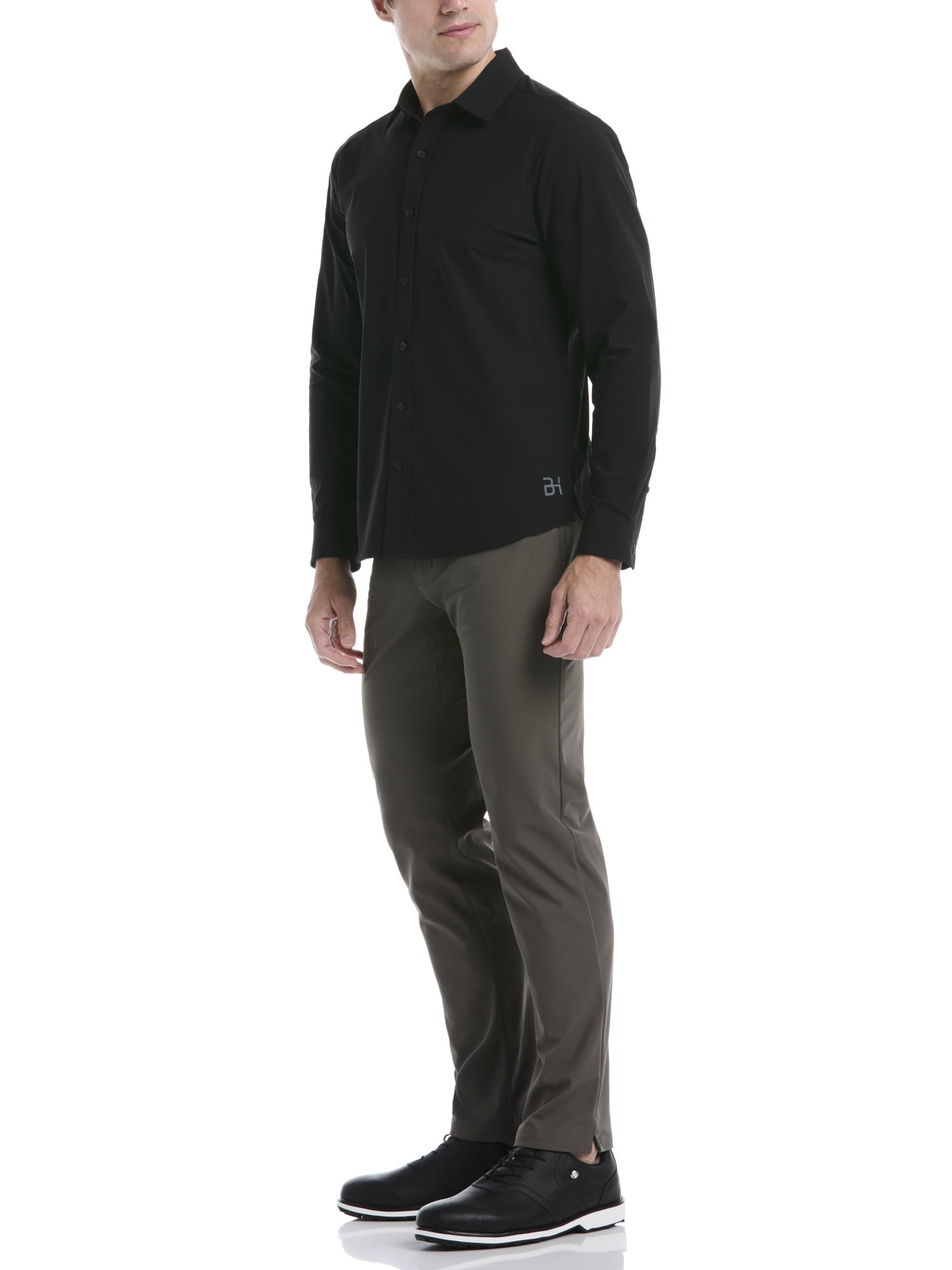 Ben Hogan Men's and Big Men's Performance Long Sleeve Button-Down Golf Shirt, Size S-5XL