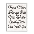 thumbnail image 4 of Stupell Industries Hard Work Good Luck Motivational Inspirational Painting White Framed Art Print Wall Art, 4 of 5