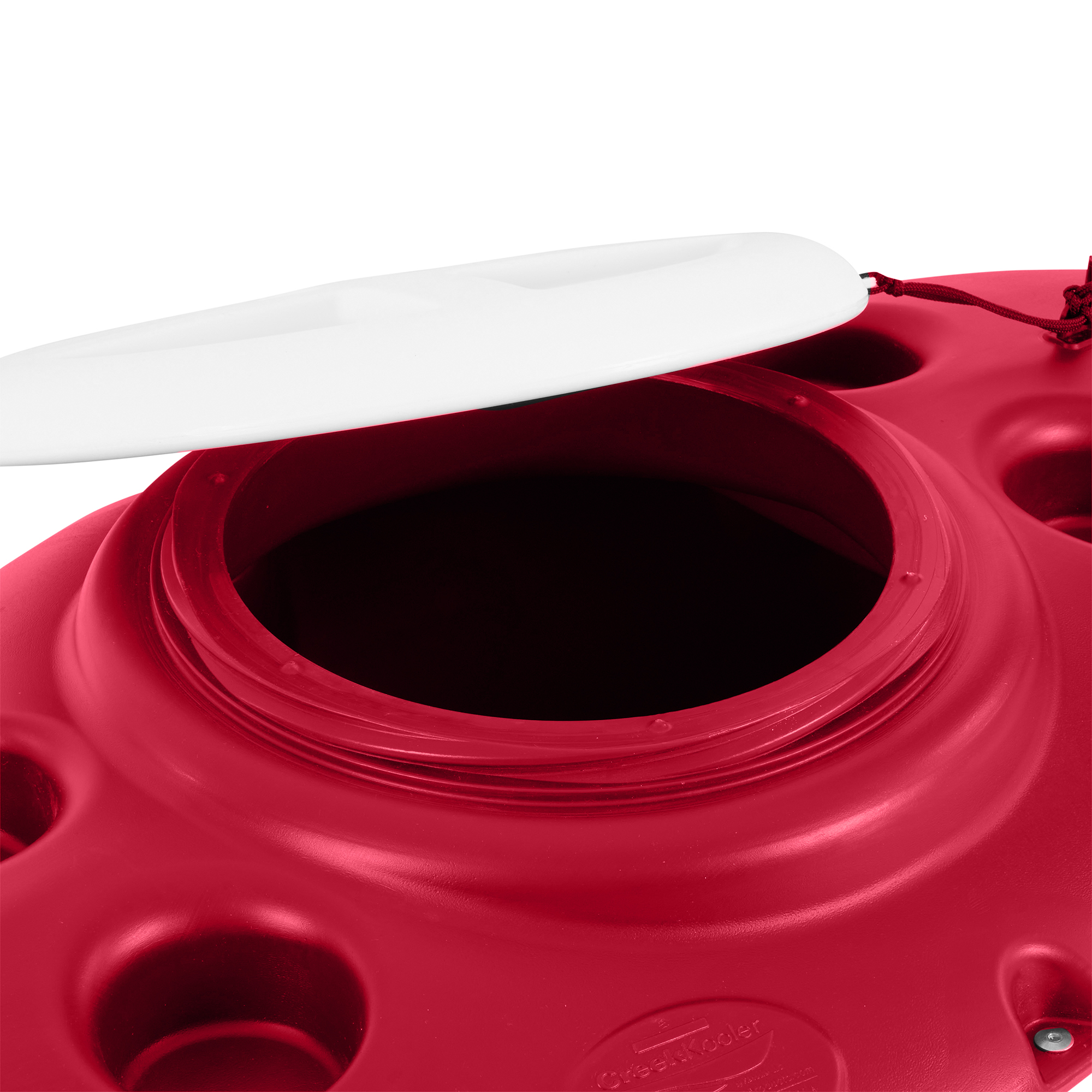 CreekKooler 30 Qt Camping Floating Water Companion Ice Chest Cooler, Red