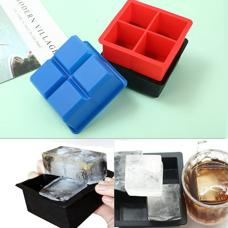 Ztomine Silicone Freezer Tray With Lid - Silicone Freezer Food Molds- Large  Ice Cube Tray,Silicone Freezer Container,Freeze & Store Soup, Sauce