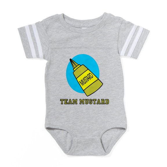 CafePress - Team Mustard - Cute Infant Baby Football Bodysuit